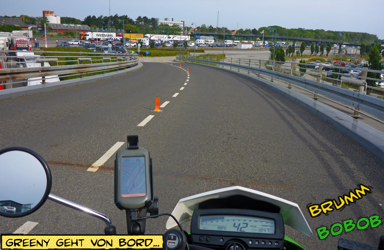 Die Rampe vom Schiff aus Lenkerperspektive