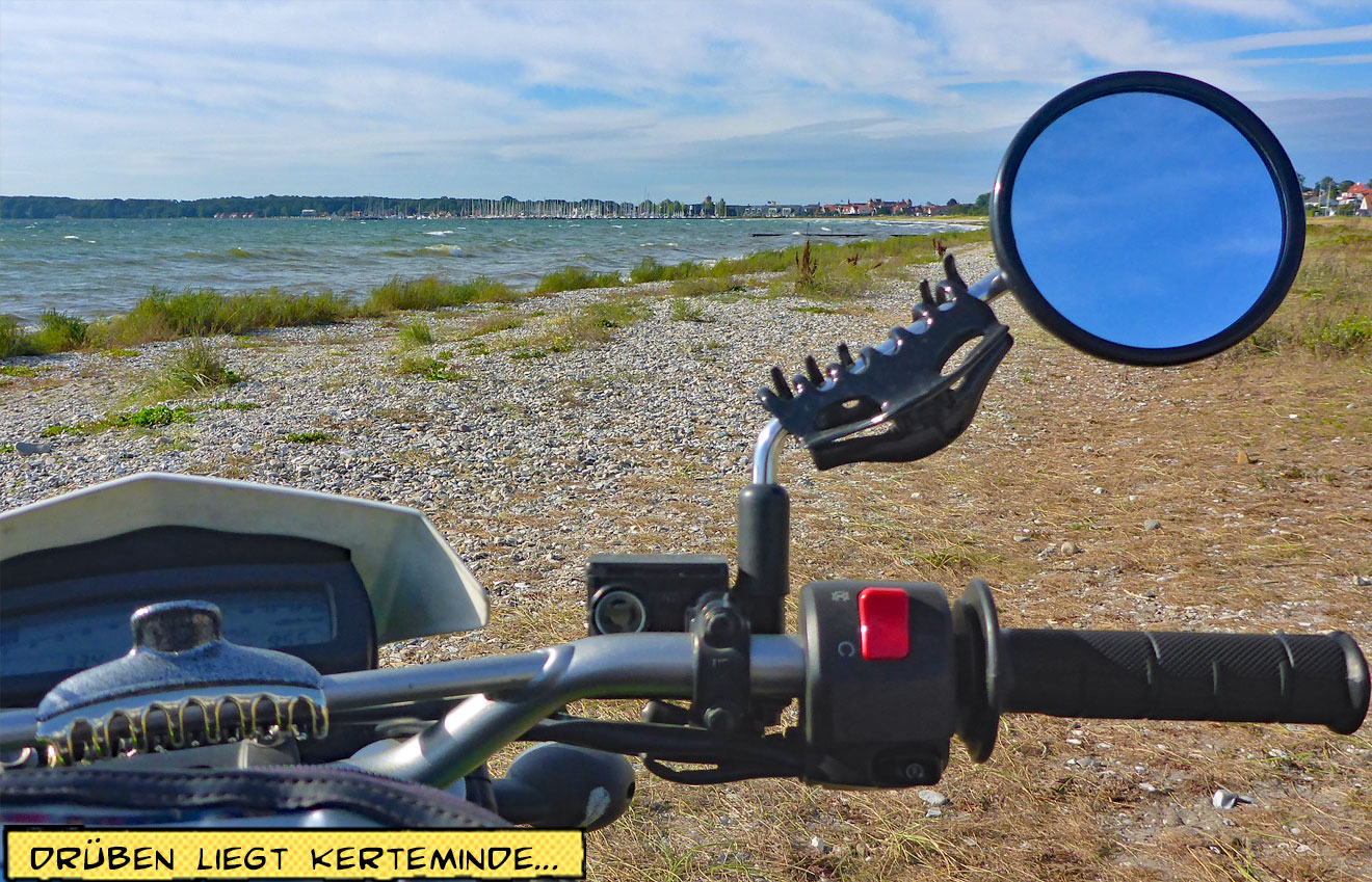 Blick übers Wasser auf Kerteminde