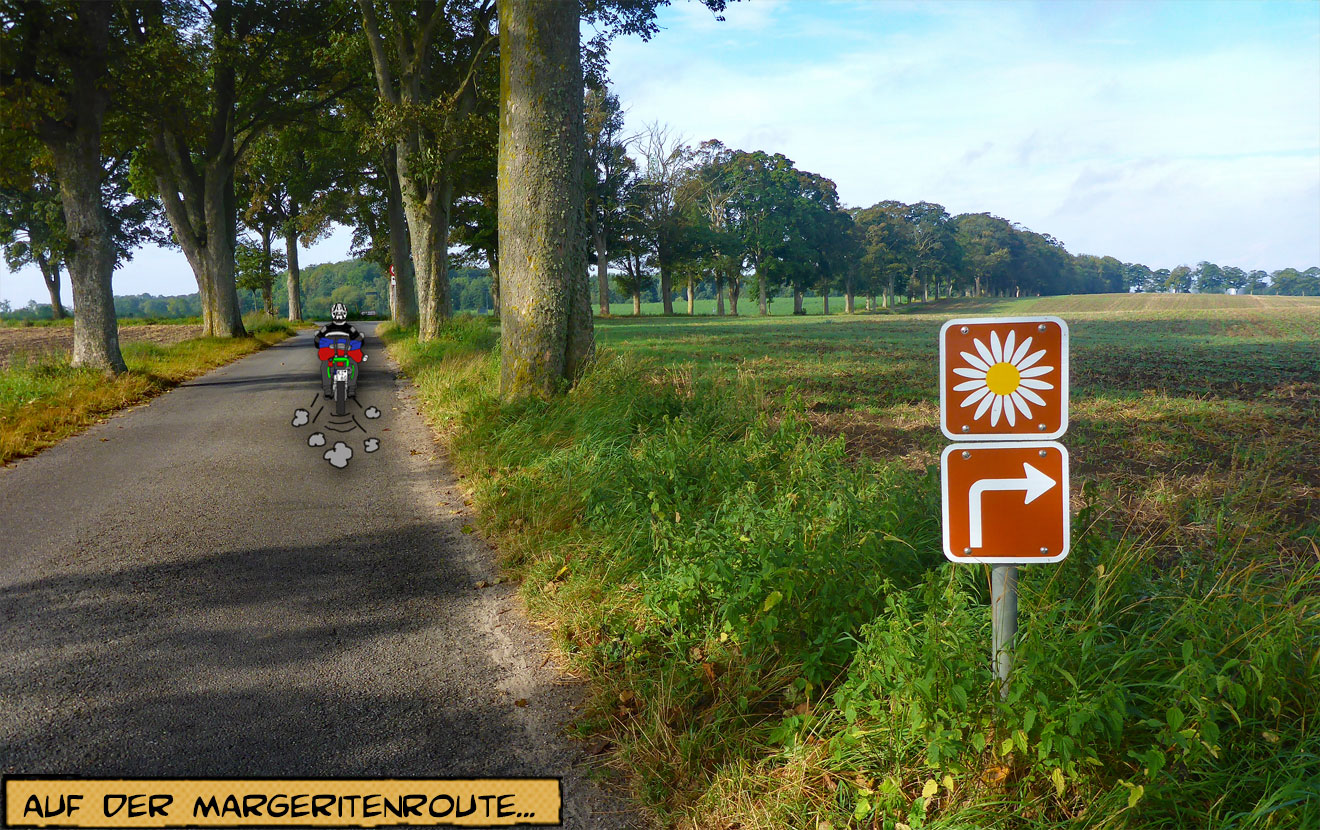 Motorrad auf der Margeritenroute