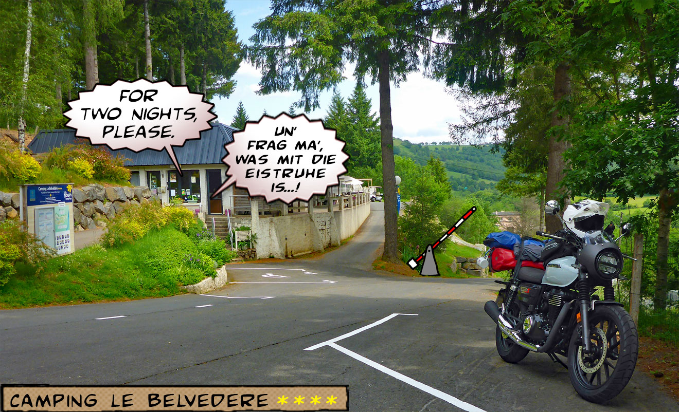 Rezetion Camping Le Belvedere mit Dialog einer Buchung