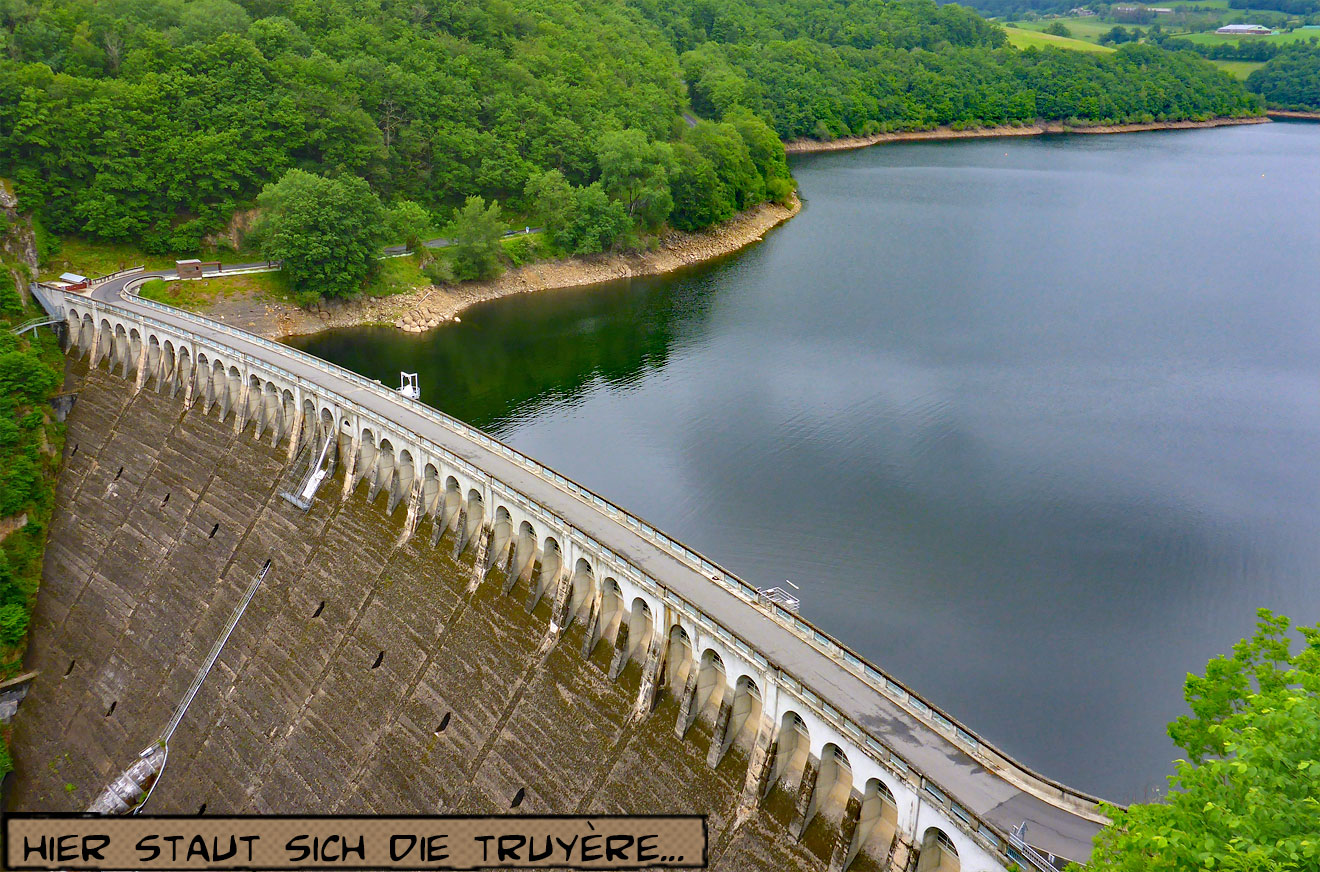 Staumauer von oben