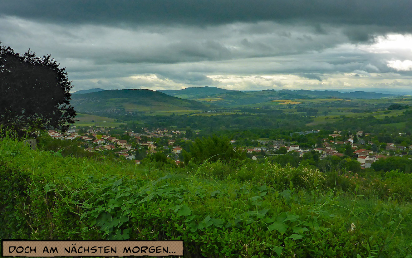 Blick über die Landschaft der Auvergne