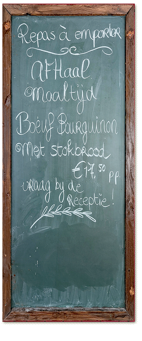 Speisekarte in Kreide